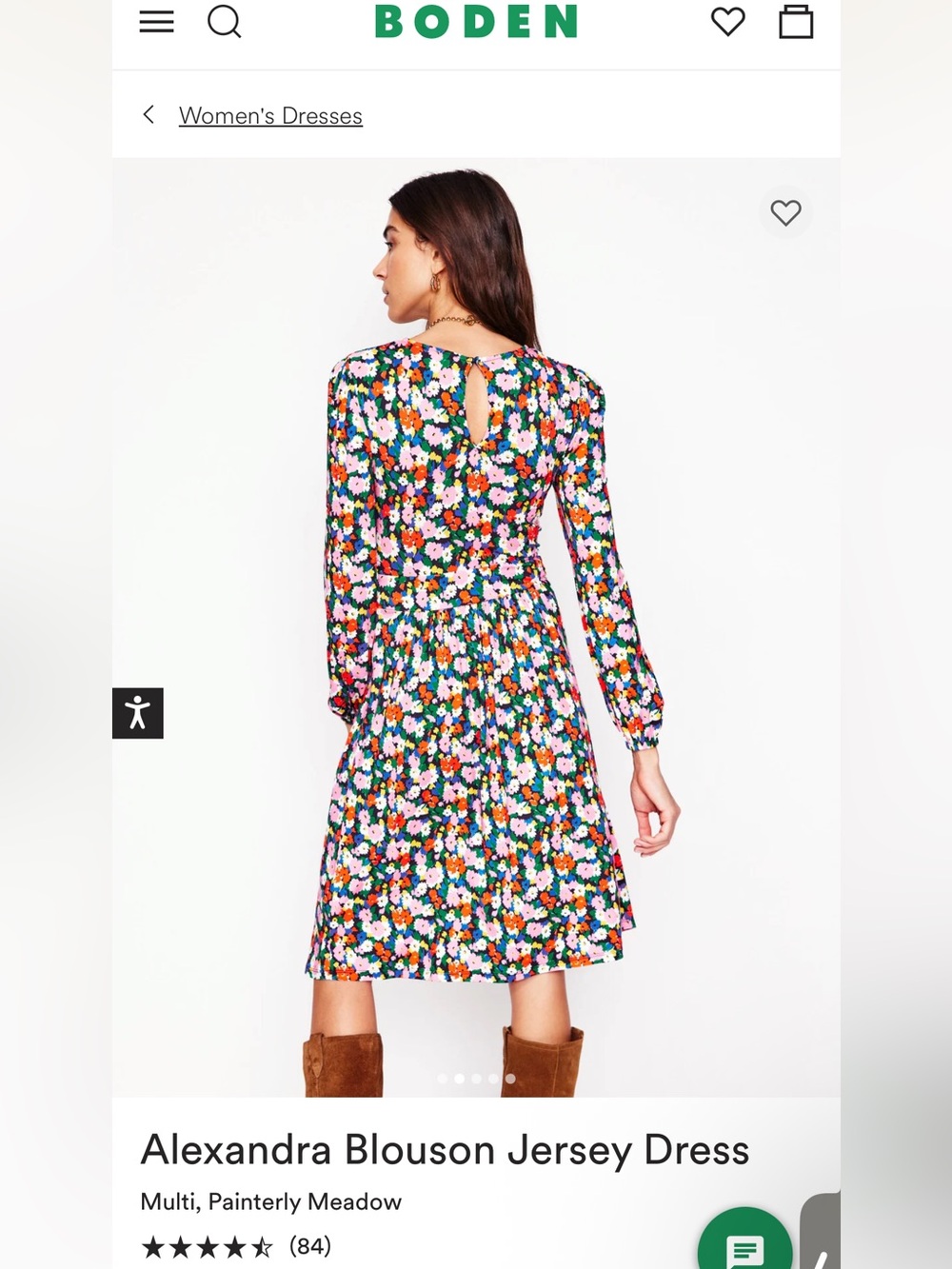 Boden Alexandra Blouson Jersey Dress - Picture 6 of 6